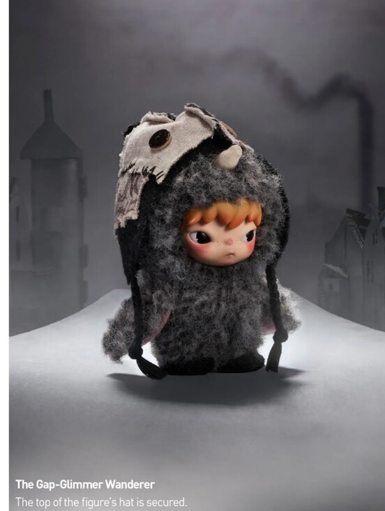 POP MART Other - Hirono Mist Walker The Gap-Glimmer Wanderer Plush Figure - Gray Confirmed